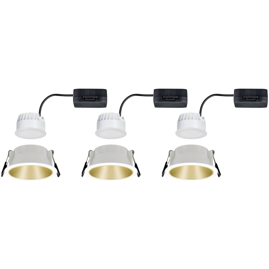Paulmann 93406 - SET 3xLED/6,5W IP44 Himmennettävä upotettava kylpyhuonevalo COLE 230V