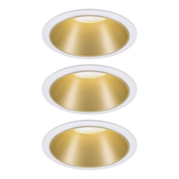 Paulmann 93406 - SET 3xLED/6,5W IP44 Himmennettävä upotettava kylpyhuonevalo COLE 230V