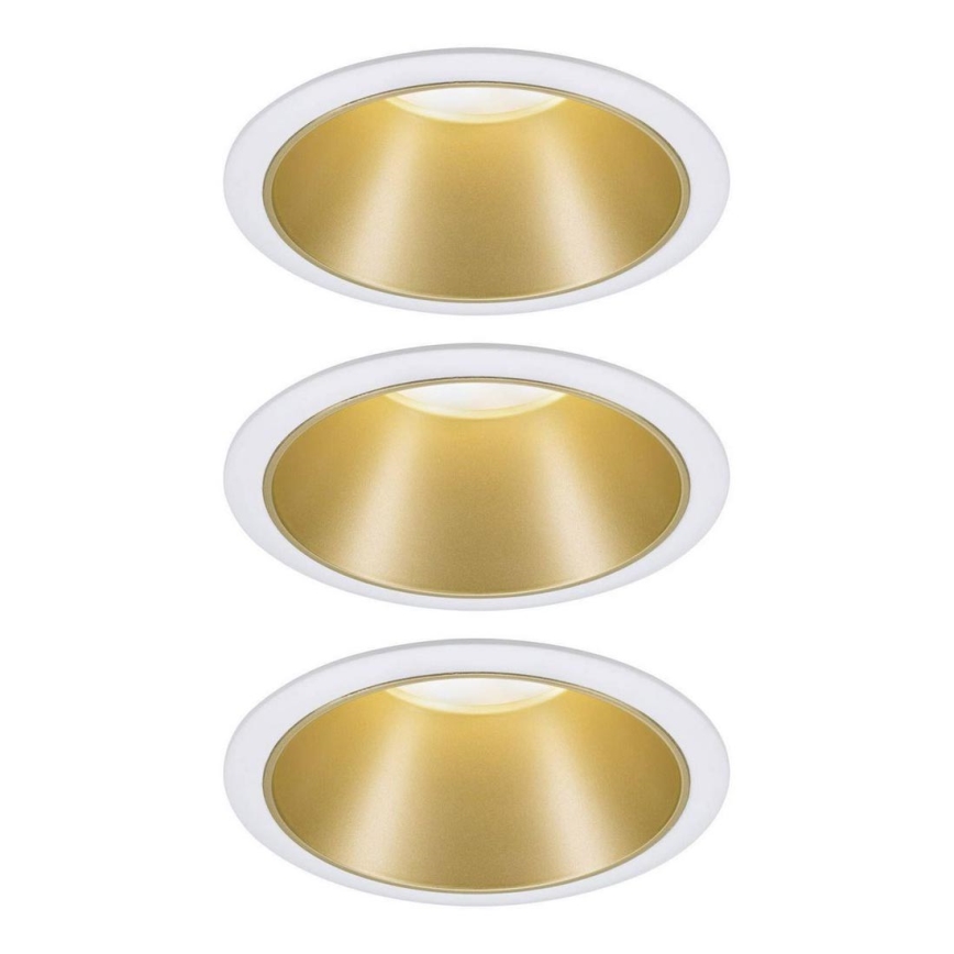 Paulmann 93406 - SET 3xLED/6,5W IP44 Himmennettävä upotettava kylpyhuonevalo COLE 230V
