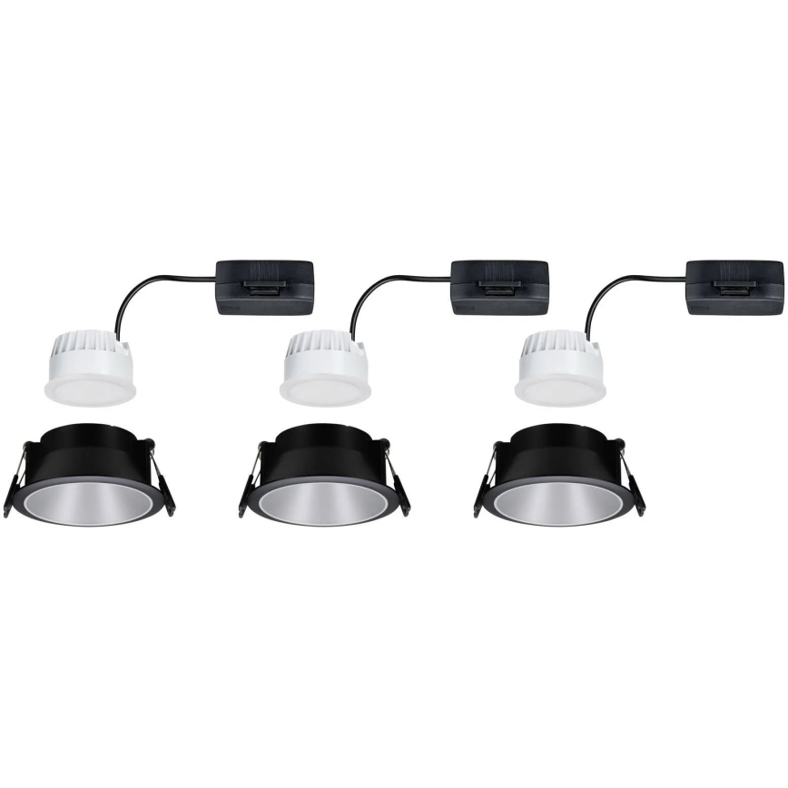 Paulmann 93408 - SET 3xLED/6,5W IP44 Himmennettävä upotettava kylpyhuonevalo COLE 230V