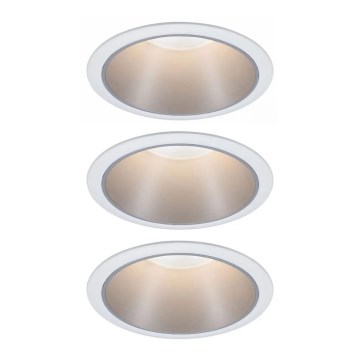 Paulmann 93410 - SET 3xLED/6,5W IP44 Himmennettävä upotettava kylpyhuonevalo COLE 230V