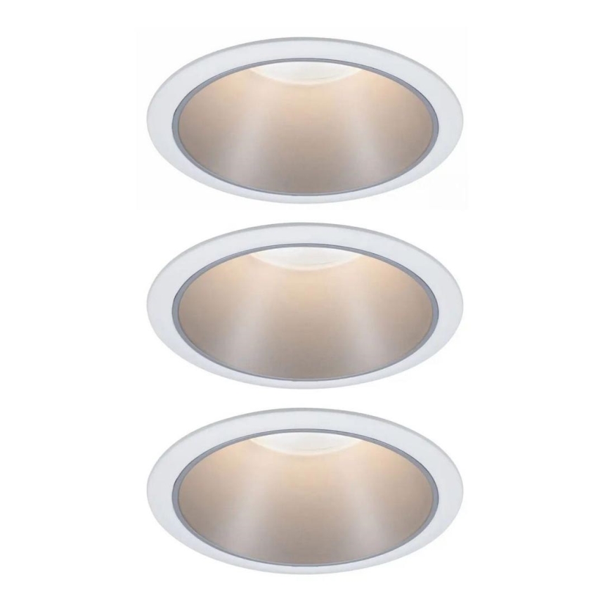 Paulmann 93410 - SET 3xLED/6,5W IP44 Himmennettävä upotettava kylpyhuonevalo COLE 230V