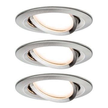 Paulmann 93483 - SET 3xLED/6,5W IP23 Himmennettävä upotettava kylpyhuonevalo NOVA 230V