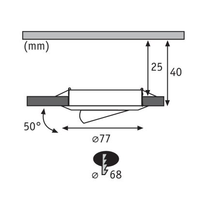 Paulmann 93579 - SETTI 3xLED/3,8W Upotettu valo PREMIUM 230V