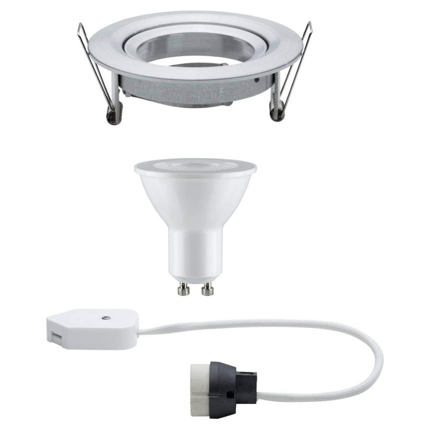 Paulmann 93602 - LED GU10 / 7W IP23 himmennettävä ja upotettava kylpyhuoneen valo NOVA 230V