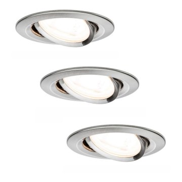 Paulmann 93607 - SETTI 3x LED GU10 / 7W IP23 himmennettävä kylpyhuoneen valo NOVA 230V