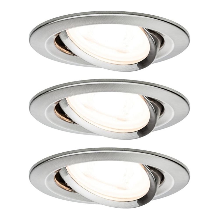 Paulmann 93652 - SETTI 3x LED GU10/6,1W IP23 Kylpyhuoneen upotettu valo 230V