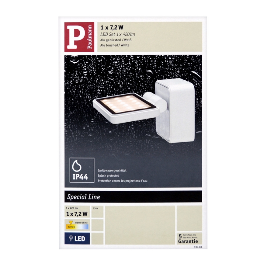 Paulmann 93781 - LED/7,2W Kylpyhuoneen seinävalaisin SPECIAL LINE 230V IP44