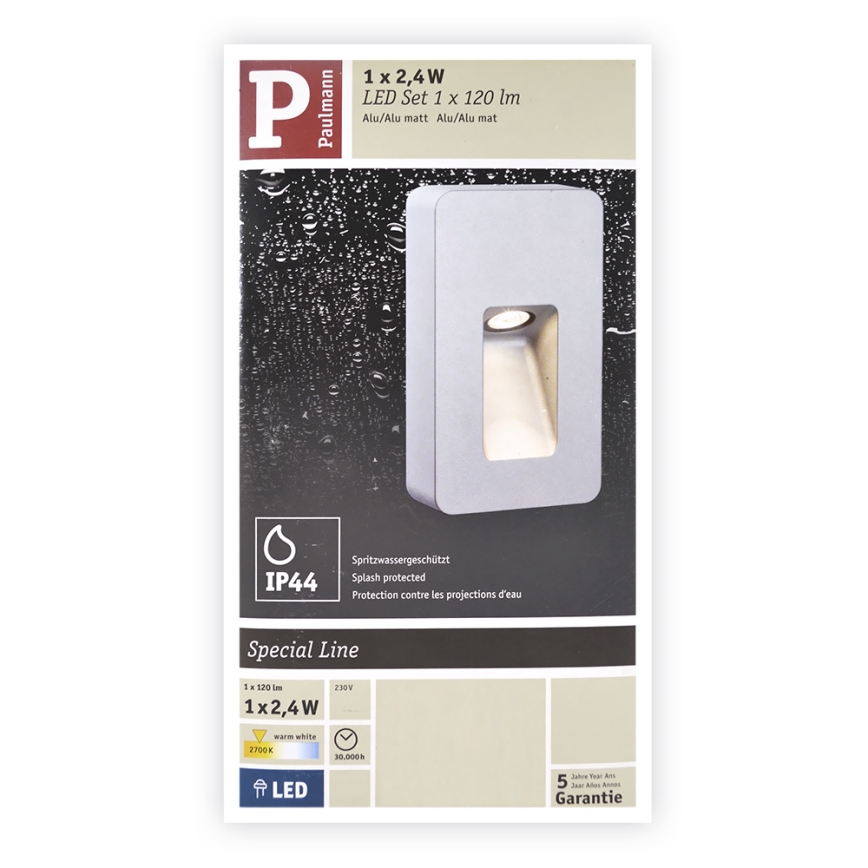 Paulmann  93825 - LED/2,4W IP44 Ulkoseinävalaisin SPECIAL LINE 230V