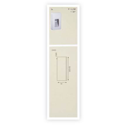 Paulmann  93825 - LED/2,4W IP44 Ulkoseinävalaisin SPECIAL LINE 230V