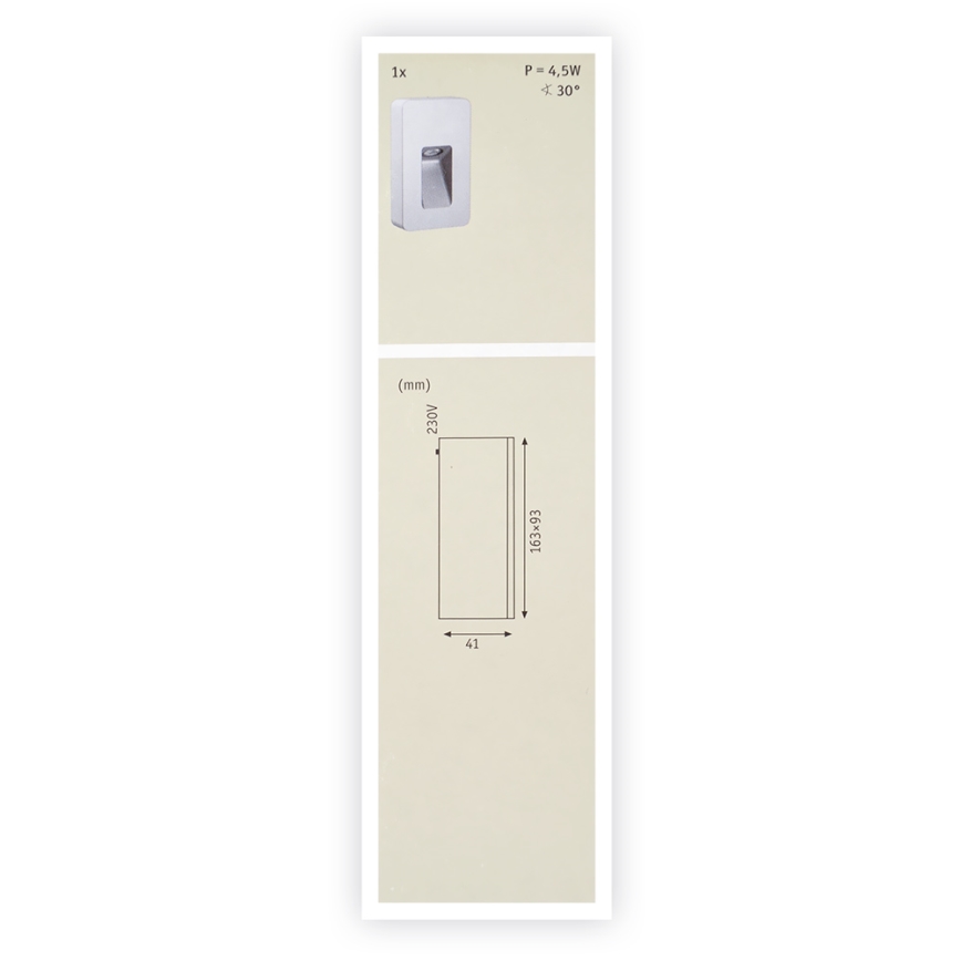 Paulmann  93825 - LED/2,4W IP44 Ulkoseinävalaisin SPECIAL LINE 230V