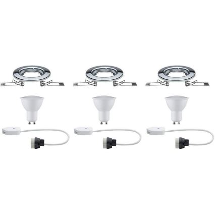 Paulmann 93853 - SETTI 3xLED-GU10/4,5W Upotettu valo STARR 230V