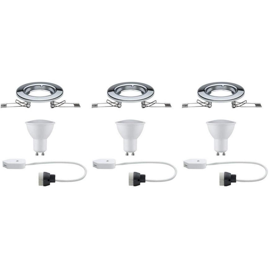 Paulmann 93853 - SETTI 3xLED-GU10/4,5W Upotettu valo STARR 230V