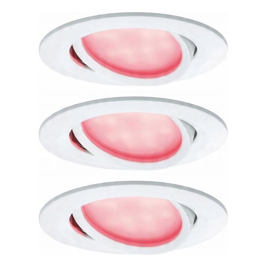 Paulmann 93940 -SETTI 3x LED RGBW/2W IP23 Himmennettävä kylpyhuoneen kattovalaisin 230V