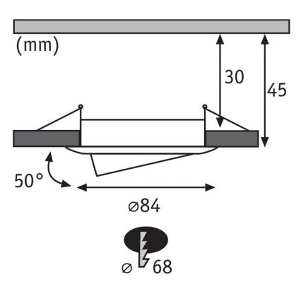 Paulmann 93940 -SETTI 3x LED RGBW/2W IP23 Himmennettävä kylpyhuoneen kattovalaisin 230V