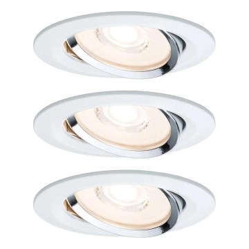 Paulmann 93942 - SETTI 3xLED/6,8W IP23 Himmennettävä kylpyhuoneen kattovalaisin COIN 230V