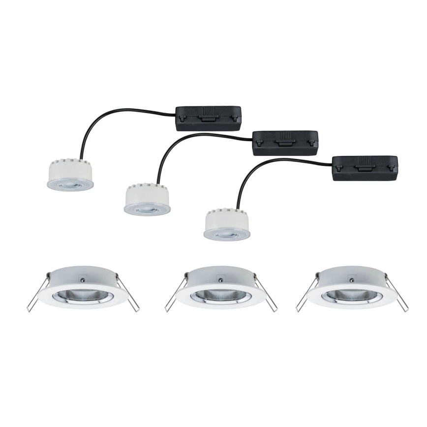Paulmann 93942 - SETTI 3xLED/6,8W IP23 Himmennettävä kylpyhuoneen kattovalaisin COIN 230V
