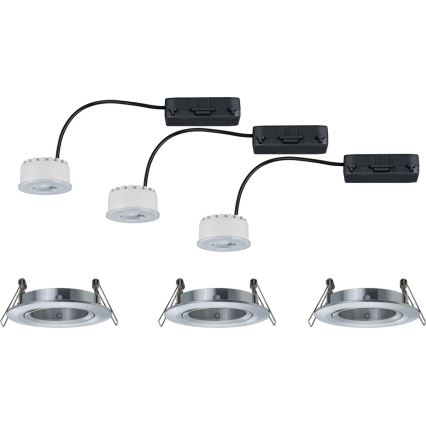 Paulmann 93943 - SETTI 3xLED/6,8W IP23 Himmennettävä kylpyhuoneen uppovalaisin COIN 230V