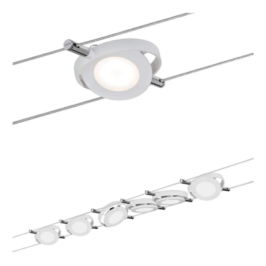 Paulmann 94106 - SETTI 6xLED/4W Kohdevalo johtosysteemiin ROUNDMAC 230V valkoinen