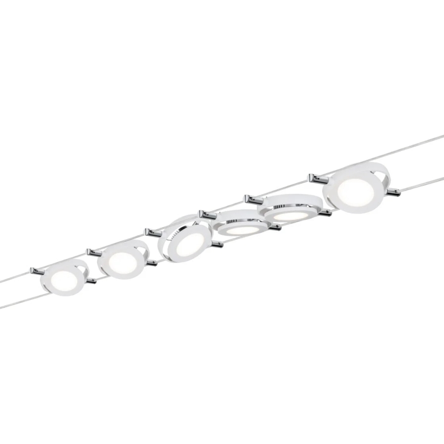 Paulmann 94106 - SETTI 6xLED/4W Kohdevalo johtosysteemiin ROUNDMAC 230V valkoinen