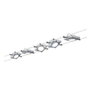 Paulmann 94108 - SETTI 5xLED/4,3W Kohdevalo kiskojärjestelmään MAC 230V mattakromi