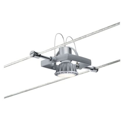 Paulmann 94132 - 1xGU5,3/10W Kohdevalo kiskojärjestelmään MAC 12V mattakromi