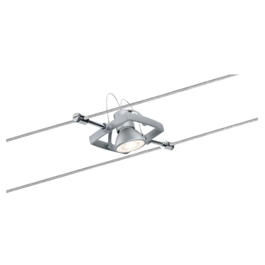 Paulmann 94133 - SETTI 5xGU5,3/10W Kohdevalo johtosysteemiin MAC 230V mattakromi