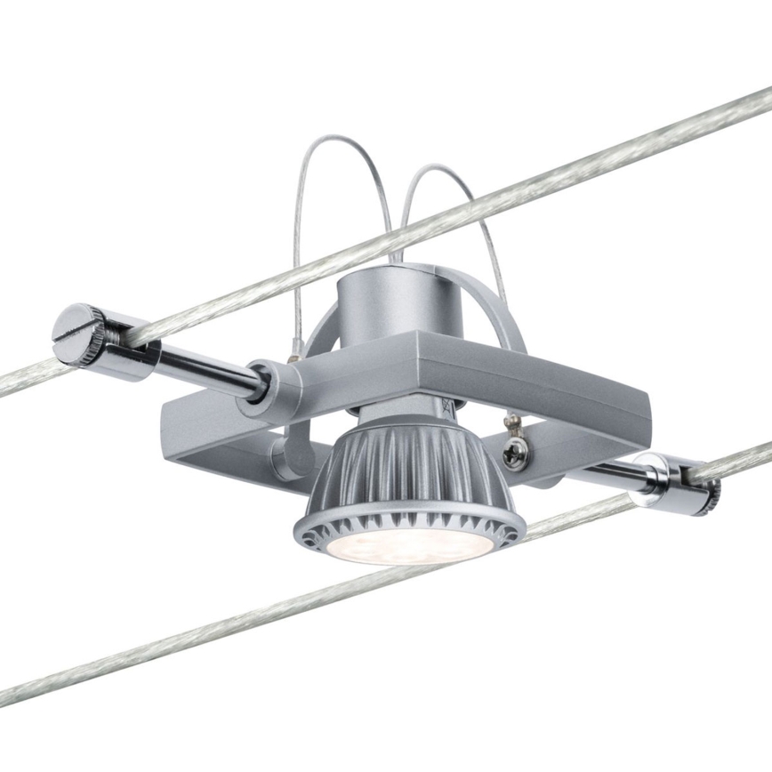 Paulmann 94134 - SETTI 5xGU5,3/10W Kohdevalo johtosysteemiin MAC 230V valkoinen