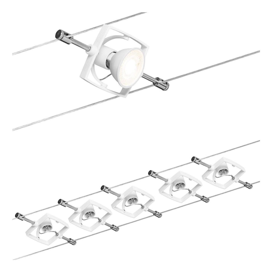 Paulmann 94149 - SARJA 5xGU5,3/10W Kohdevalaisin lankajärjestelmään TECH 230V valkoinen