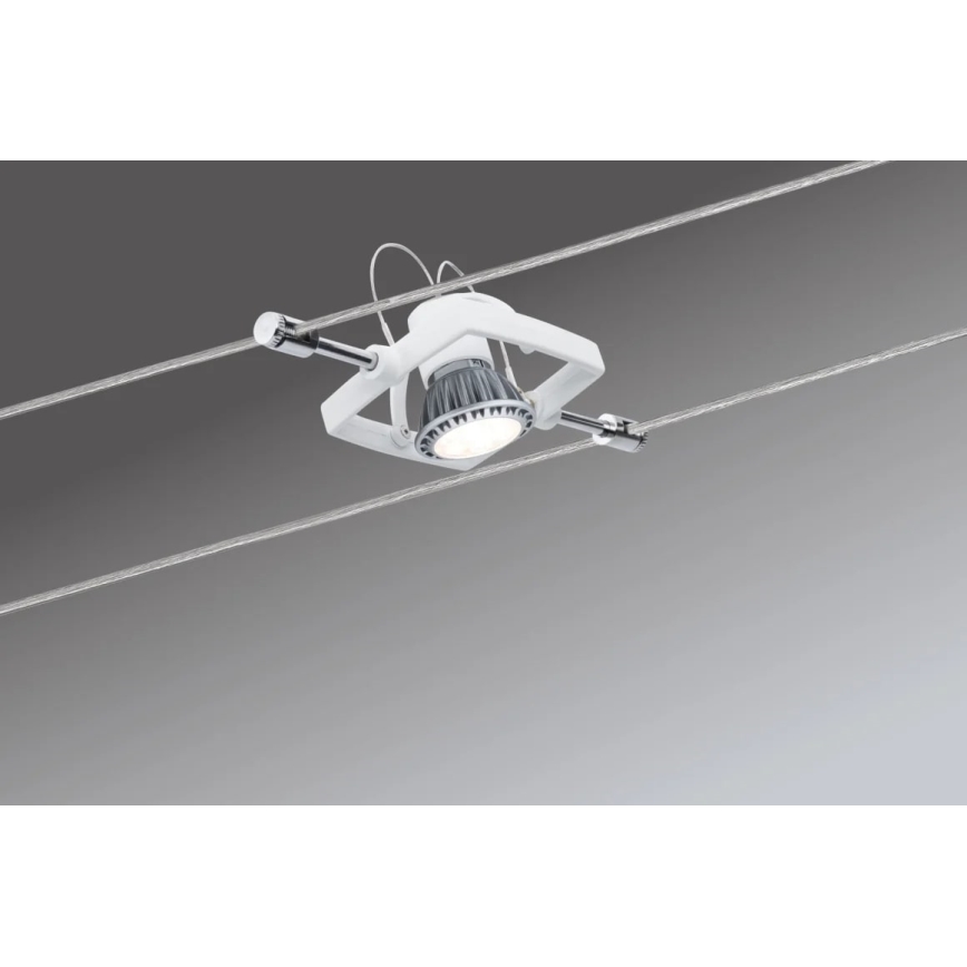 Paulmann 94149 - SETTI 5xGU5,3/10W Kohdevalo johtosysteemiin TECH 230V valkoinen