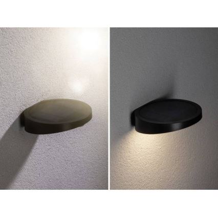 Paulmann 94246 - LED/1,2W IP44 Ulkoaurinkovalo anturilla RYSE 3,7V