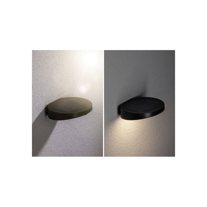 Paulmann 94246 - LED/1,2W IP44 Ulkoaurinkovalo anturilla RYSE 3,7V