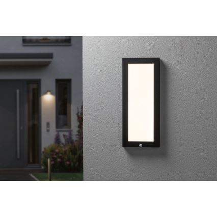 Paulmann 94256_1 - LED/10W IP44 Ulkokattovalo anturilla 230V
