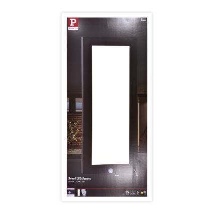 Paulmann 94256_1 - LED/10W IP44 Ulkokattovalo anturilla 230V
