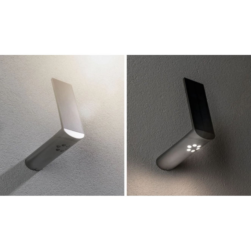 Paulmann 94261 - LED/1,2W IP44 LED-aurinkovalo liiketunnistimella ILIAS 3,7V