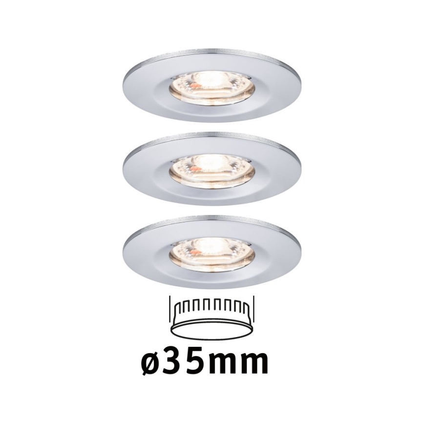 Paulmann 94303 - SETTI 3xLED/4W IP44 Kylpyhuoneen upotettu valo COIN 230V