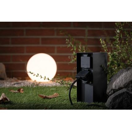 Paulmann 94313 - Ulkopistorasiapylväs RIO 4Z SCHUKO 230V IP44