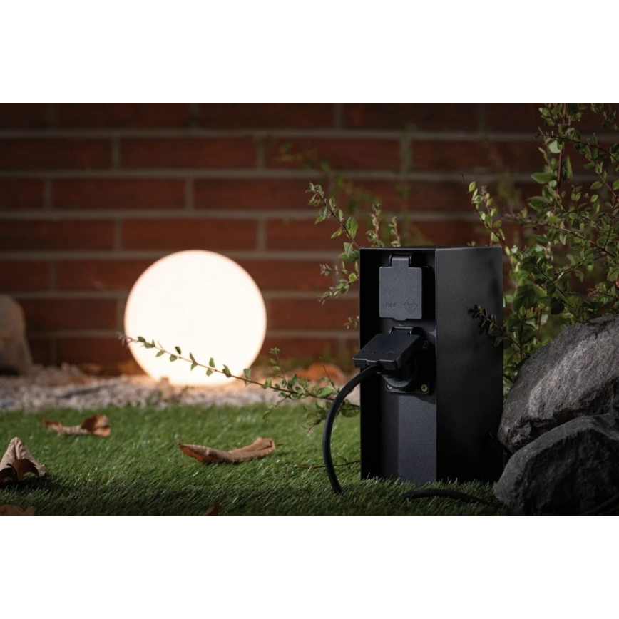 Paulmann 94313 - Ulkopistorasiapylväs RIO 4Z SCHUKO 230V IP44