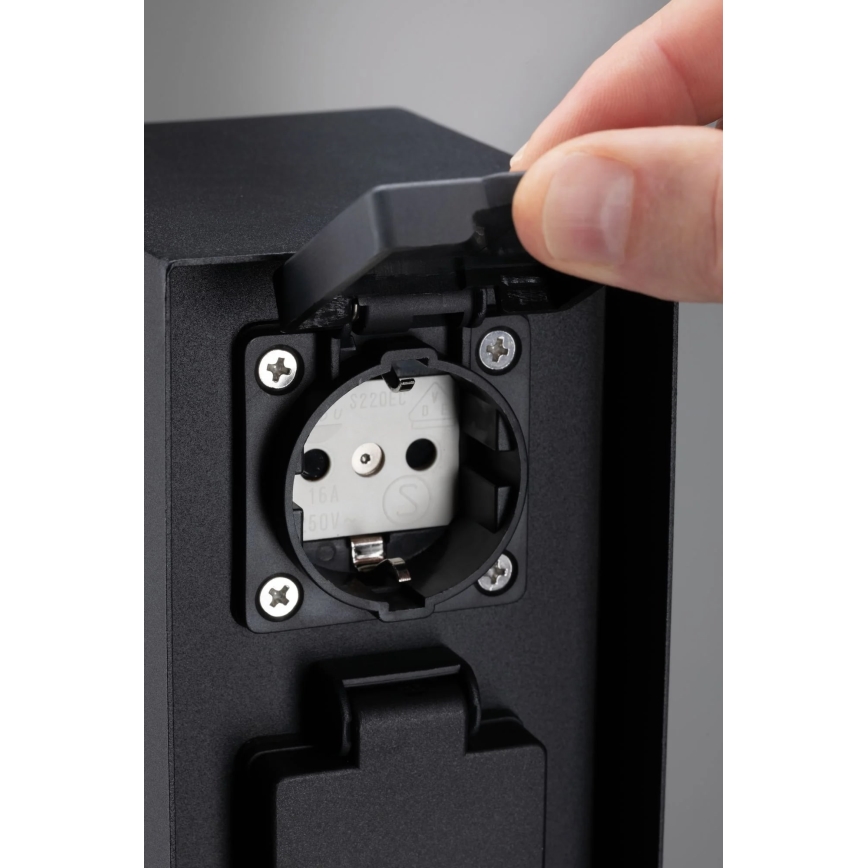Paulmann 94313 - Ulkopistorasiapylväs RIO 4Z SCHUKO 230V IP44