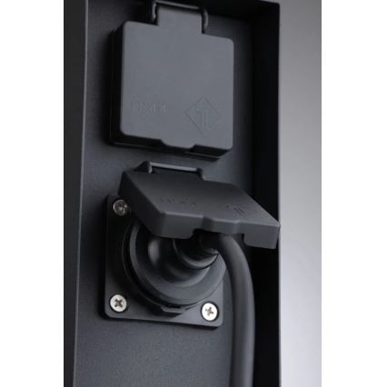Paulmann 94313 - Ulkopistorasiapylväs RIO 4Z SCHUKO 230V IP44