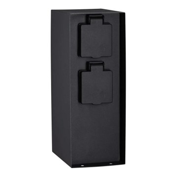 Paulmann 94315 -Ulkopistorasiapylväs hämäräsensori RIO 3Z SCHUKO 230V IP44