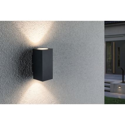 Paulmann 94328 - 2xLED/2,8W IP44 Ulkoseinävalaisin FLAME 230V antrasiitti