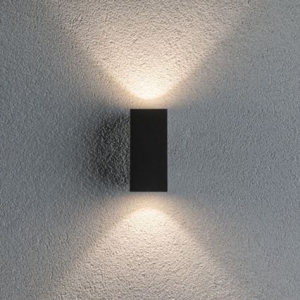 Paulmann 94328 - 2xLED/2,8W IP44 Ulkoseinävalaisin FLAME 230V antrasiitti