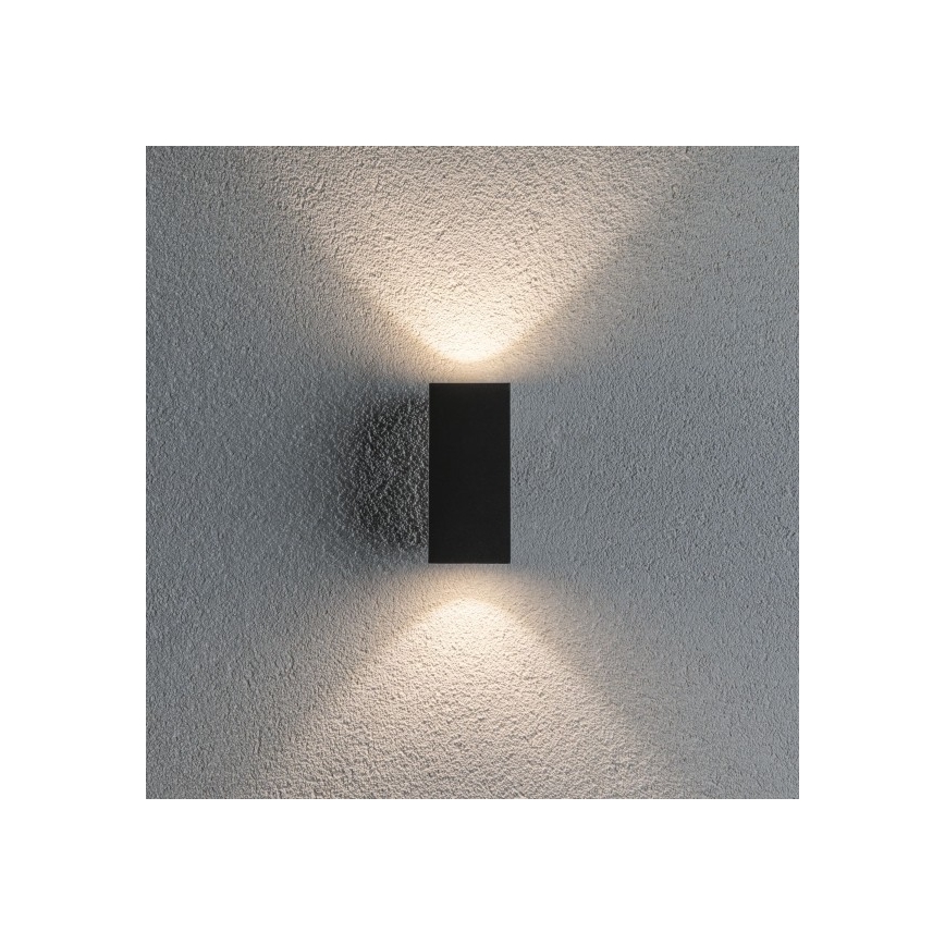 Paulmann 94328 - 2xLED/2,8W IP44 Ulkoseinävalaisin FLAME 230V antrasiitti