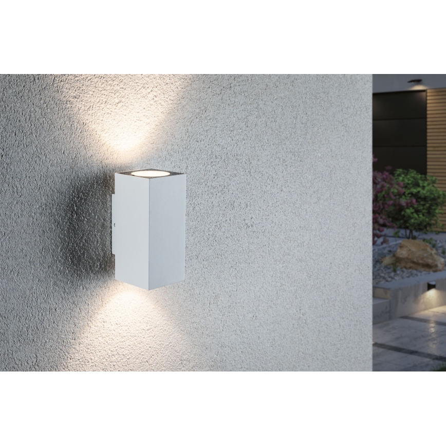 Paulmann 94330 - 2xLED/2,8W IP44 Ulkoseinävalaisin FLAME 230V valkoinen