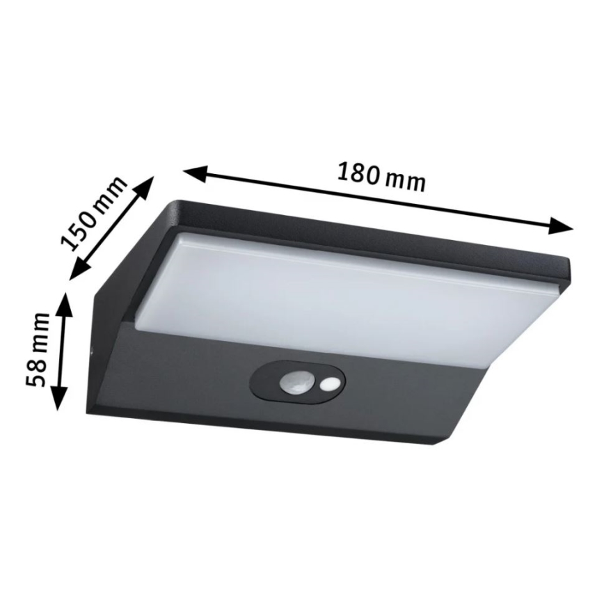Paulmann 94333 - LED/7,4W IP44 Ulkovalo anturilla HOUSE 230V