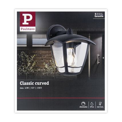 Paulmann 94392 - 1xE27/12W IP44 Ulkoseinävalaisin CLASSIC 230V
