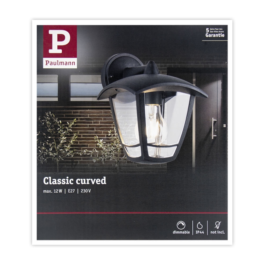 Paulmann 94392 - 1xE27/12W IP44 Ulkoseinävalaisin CLASSIC 230V