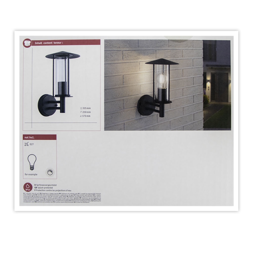 Paulmann 94398 - 1xE27/60W IP44 Ulkoseinävalaisin CLASSIC 230V