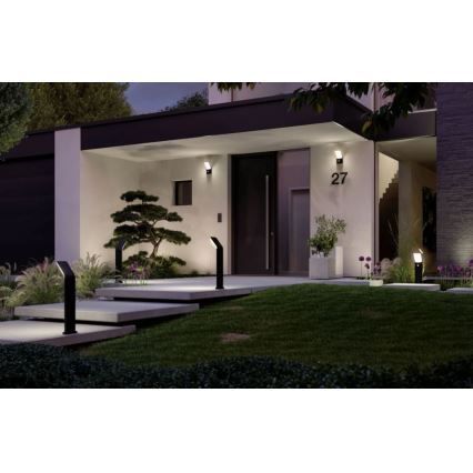 Paulmann 94403 - LED/10W IP44 Ulkovalaisin anturilla ADYA 230V
